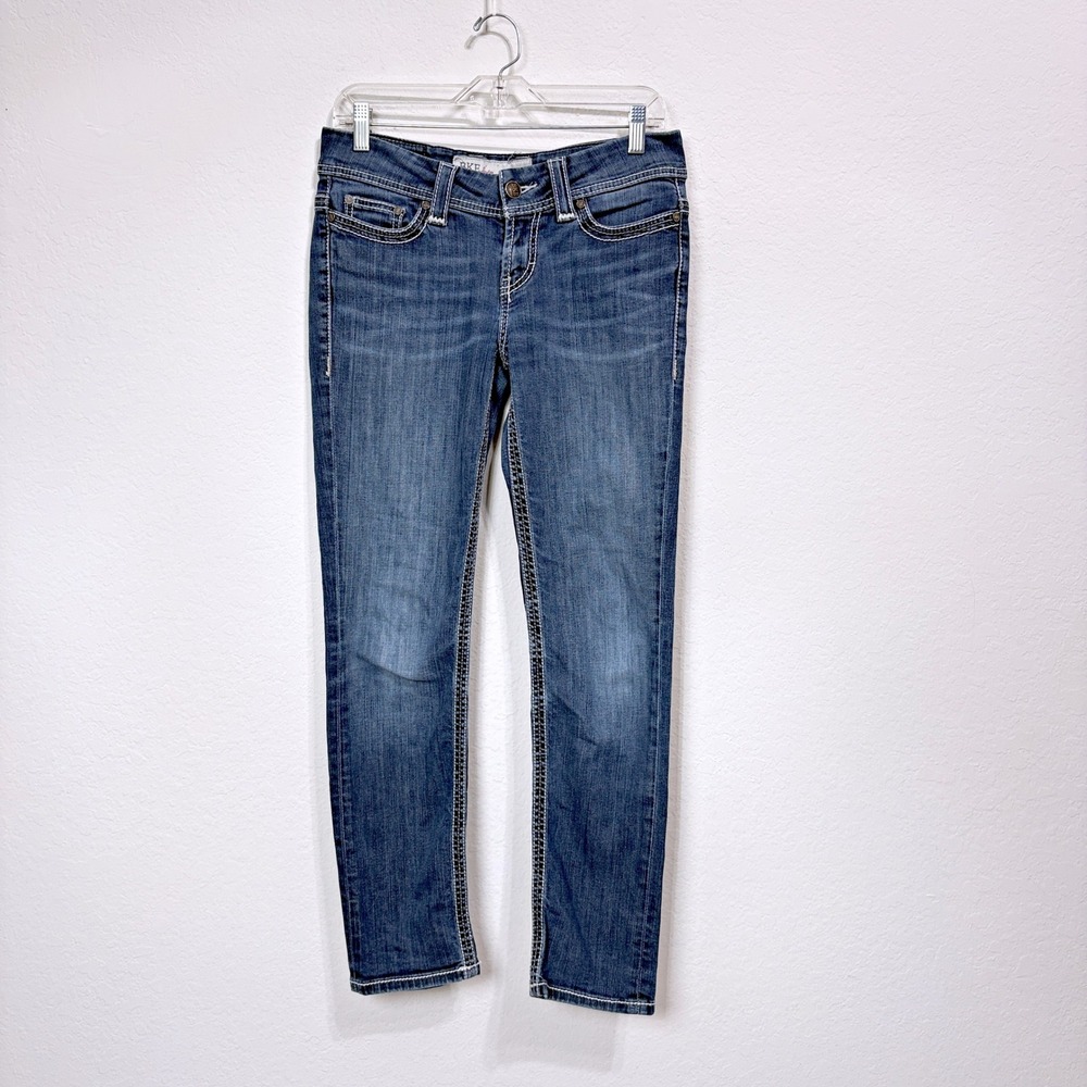BKE Payton‎ Mid Rise Slim Y2K Stretch Pocket Denim Jeans Blue Women 27 X 31.5